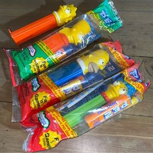 Vintage The Simpsons Pez Candy Dispenser 90s The Family Set Of 4 Bart Lisa Homer